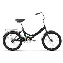 Велосипед Forward ARSENAL 20 1.0 (черный/оранжевый), Цвет: черный, Размер рамы: 14"