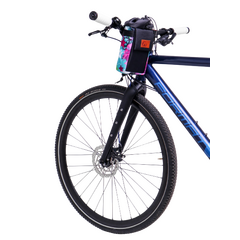 Сумка на руль велосипеда Tim Sport FoodBag D (черный/бирюзовые звезды), Цвет: бирюзовый