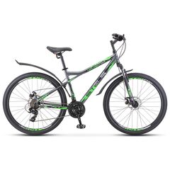 Велосипед Stels Navigator 710 MD 27.5" (Антрацитовый/зелёный/чёрный), Цвет: графитовый, Размер рамы: 16"