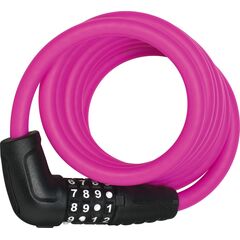 Тросовый кодовый велозамок ABUS Numero 5510C/180 см SCMU с кронштейном 05-0016560 (розовый), Цвет: розовый