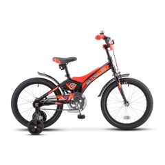 Детский велосипед Stels Jet 18" (чёрный/оранжевый), Цвет: черный, Размер рамы: 10"