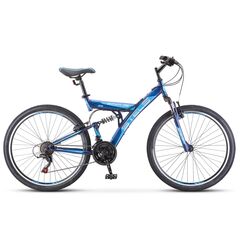 Велосипед Stels Focus V 26" 18-sp (тёмно-синий/синий), Цвет: голубой, Размер рамы: 18"
