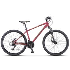 Велосипед Stels Navigator 590 MD 26" (бордовый/салатовый), Цвет: красный, Размер рамы: 18"