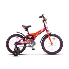 Детский велосипед Stels Jet 18" (фиолетовый/оранжевый), Цвет: сиреневый, Размер рамы: 10"