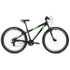 Велосипед Forward TORONTO 26 1.2 (черный/ярко-зеленый), Цвет: черный, Размер рамы: 13"