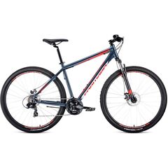Велосипед Forward APACHE 29 2.0 disc (серый/красный), Цвет: синий, Размер рамы: 19"