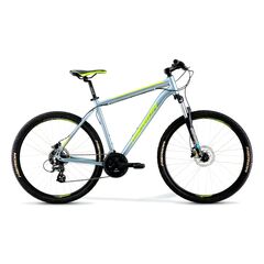 Велосипед Merida Big.Seven 10-D (темно-серебристый/зеленый), Цвет: серый, Размер рамы: S
