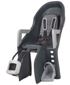 Кресло для перевозки детей на велосипеде Polisport Guppy Maxi+ FF (тёмно-серый/серебристый)