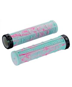 Грипсы Supacaz Grizips Splash (бирюзово-розовый), Цвет: голубой