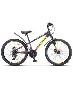 Подростковый велосипед Stels Navigator-400 MD 24" (серый/салатовый/красный), Цвет: серый, Размер рамы: 12"