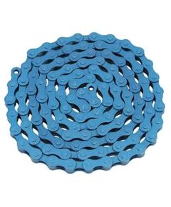 Цепь велосипедная YBN S410H 112 звеньев (синий), Цвет: синий, Количество звеньев: 112, Замок цепи: замок