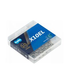 Цепь велосипедная KMC X10EL 1/2''x11/128''x116L 10 скоростей (серебристый)