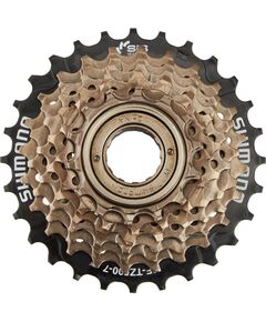 Трещотка Shimano Tourney MF-TZ500 7 скоростей 14-28T, Цвет: коричневый, Количество зубьев: 14-28