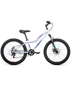Велосипед Forward IRIS 24 2.0 D (белый/розовый), Цвет: белый, Размер рамы: 12"