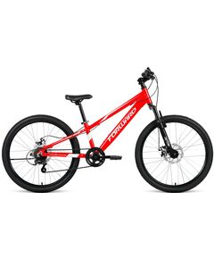Велосипед Forward RISE 24 2.0 disc (красный/белый), Цвет: красный, Размер рамы: 11"