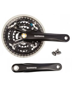 Система Shimano Acera FC-M361 175 мм кв. 48/38/28 с защитой (чёрный), Цвет: черный, Количество зубьев: 48/38/28, Длина: 175