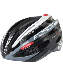 Шлем велосипедный Force ROAD PRO (черно-серо-белый), Цвет: черный, Размер: 54-58