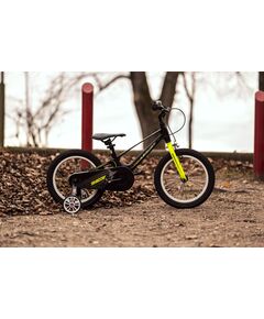 Детский велосипед Lenjoy Shadow 16 (чёрный), Цвет: салатовый