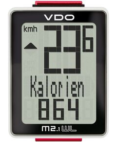 Велокомпьютер беспроводной VDO M2.1WL 4-30025 (черно-белый)
