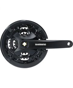 Система Shimano MT101, 175мм, квадрат, 40/30/22 с болтами и защитой (черный)