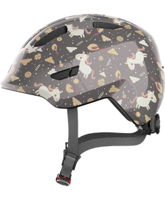 Шлем детский ABUS Smiley 3.0 (серый с лошадками), Цвет: серый, Размер: 50-55