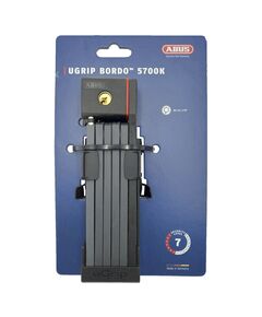 Складной велозамок на ключ ABUS Bordo uGrip 5700/80 см с кронштейном 05-0084425 (черно-серый)