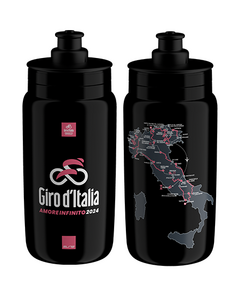 Велобутылка Elite FLY 550мл (Giro D'Italia MAP 2024, черная)