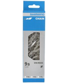 Цепь Shimano Deore CN-HG53 9 ск. 116 звеньев 1 пин, Количество звеньев: 116, Замок цепи: пин