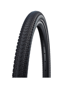 Велосипедная покрышка Schwalbe Marathon Almotion 27.5x2.15 (55-584), V-Guard, складная, Black+Reflex