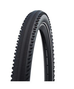 Велосипедная покрышка Schwalbe HURRICANE 27.5x2.00 (50-584), DD, GreenGuard (чёрный, светоотражающая полоса)