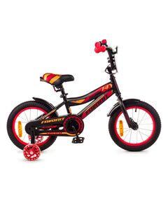 Детский двухколёсный велосипед Favorit BIKER 14" (чёрный/красный), Цвет: красный
