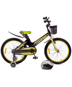 Детский двухколёсный велосипед Favorit PRESTIGE 20" (чёрный/зелёный), Цвет: зелёный
