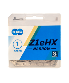 Цепь велосипедная KMC Z1eHX NARROW 1/2"x3/32"x112L (в боксе, серебристая)