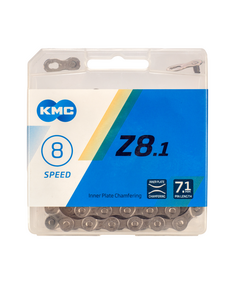 Цепь велосипедная KMC Z8.1 1/2"x3/32"x114L (в боксе, серая)