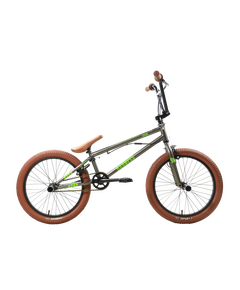 Велосипед Stark'25 Madness BMX 2 (графит/зеленый неон/песочный), Цвет: графитовый