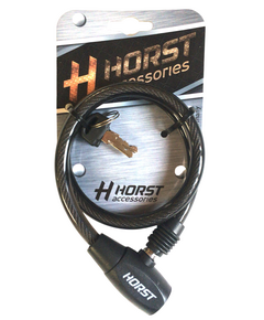 Велосипедный замок на ключ HORST 09-100051 10x650 мм (чёрный)