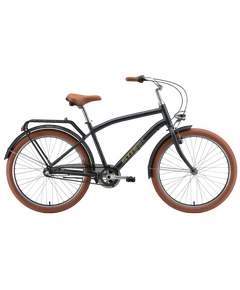 Велосипед Stark'25 Comfort Man 26 3-speed (темно-серый матовый/песочный), Цвет: графитовый, Размер рамы: 20"