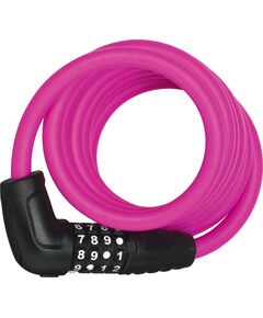 Тросовый кодовый велозамок ABUS Numero 5510C/180 см SCMU с кронштейном 05-0016560 (розовый), Цвет: розовый