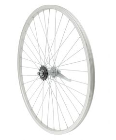 Колесо заднее 26", втулка SF-CT01, 32 отв., обод YKL-D1 (серебристый), Цвет: серый