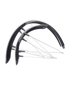 Комплект щитков грязезащитных TopFit 26" (60мм, chromoplastic, чёрный)