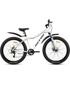 Велосипед SITIS DAISY 7SP 27,5" (2025, White-Black-Purple), Цвет: белый, Размер рамы: 19"