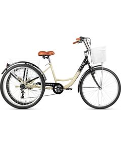 Велосипед трехколесный SITIS CARGO рикша 26" (2025, Black-Khaki)