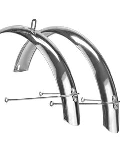 Комплект крыльев для велосипеда 20" HD-3 (полноразмерные, стальные, хромированные)
