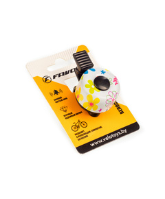 Звонок велосипедный Favorit TD-1003FL, 35 мм, Цвет: белый