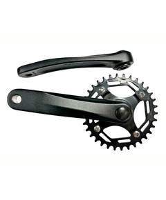 Система передняя 00-190655 (9/10/11 ск., 36T,  170 мм, под квадрат, черная), Цвет: черный, Количество зубьев: 36, Длина: 170, Тип крепления: квадрат