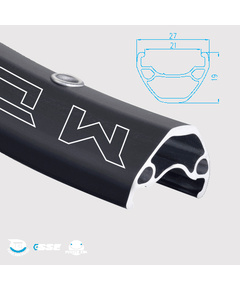 Обод двойной пистонированный 29" ALEXRIMS MD21 (622x26/21x18 мм, 32 отв., F/V, Disc, черный SSE, TRS)