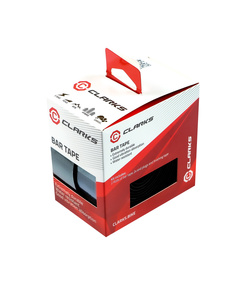 Лента на руль CLARKS CHBT-0105 PU&EVA 3-265 (гладкая поверхность под карбон, черная)