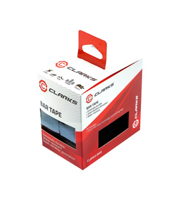 Лента на руль CLARKS CHBT-0111 PU&EVA 3-266 (гладкая поверхность с перфорационными отверстиями, черная)