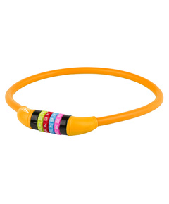 Замок кодовый M-Wave 5-231057 12x650 мм (4 разряда, цветные символы, оранжевый), Цвет: оранжевый