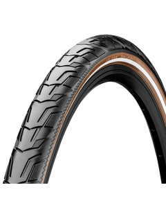 Велосипедная покрышка Continental 28x1.75 (47-622) RIDE City, Black/Brown-Reflex, Цвет: черный, Ширина: 1.75" (45 мм)